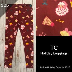LuLaRoe NEW Leggings Holiday Christmas Capsule 2025 Tall And Curvy TC Santa Hats